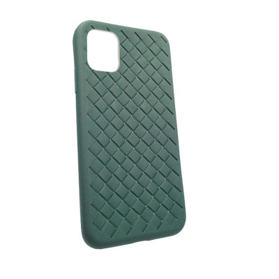 Чехол-накладка для iPhone 11 TTech Plait Series (плетенка) зеленый