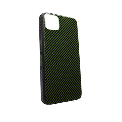 Чехол-накладка для iPhone 11 Pro Max TTech Glass Carbon Full Series green
