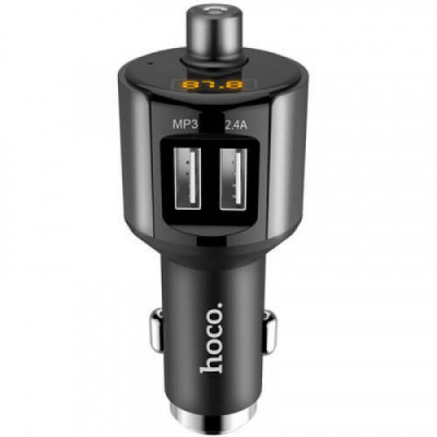 Hoco E19 Wireless (2 USB) (2.4A) Metal Gray (BS-000062081)