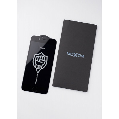 Защитное стекло для Apple iPhone 6/6S MOXOM FS Черный