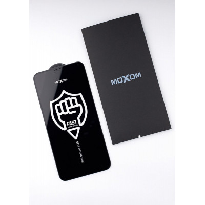 Защитное стекло для Apple iPhone XS Max/11 Pro Max MOXOM FS Черный