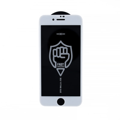 Защитное стекло для Apple iPhone 6/6S MOXOM FS Белый