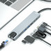 USB-хаб XO HUB003 8в1 (HDMI + 2USB 2.0+Type C + PD date read + SD Card + TF Card) черный