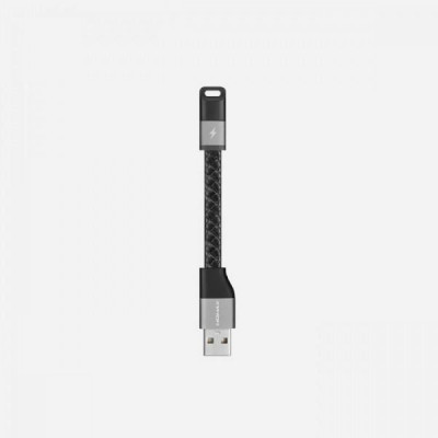 Кабель Momax Elite Link Pro Leather (DLID) Lightning USB (2.4A) (0.1m) Black (BS-000038377)