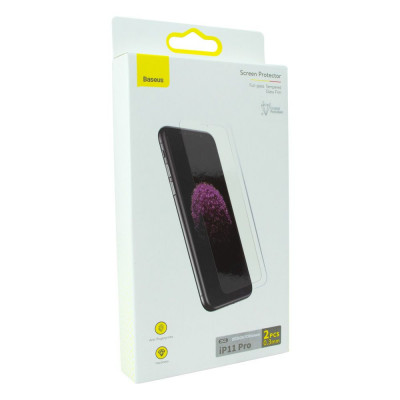 Защитное стекло 2 шт. для IPhone X/XS/11 Pro Baseus 0.3mm Series Прозрачный