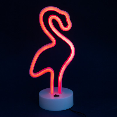 Детский настольный светильник-ночник TTech Neon Series Flamingo Red