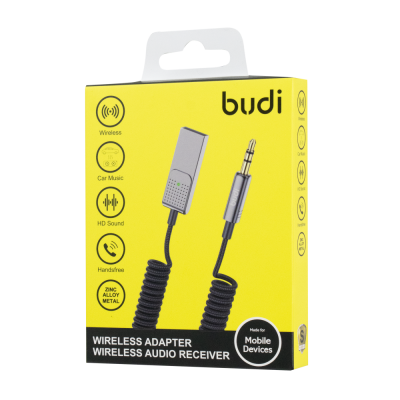 Переходник USB-AUX (3.5 мм. mini jack) Budi DC228UA15B Черный (108752) ()