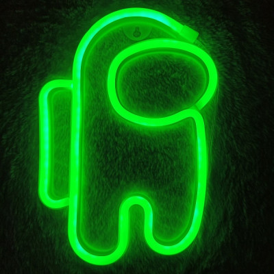 Детский настольный светильник-ночник TTech Neon Series Among Us Green