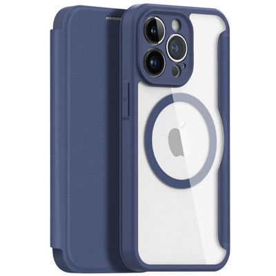 Чехол-книжка для iPhone 13 Pro Dux Ducis Skin X Pro (MagSafe) Blue