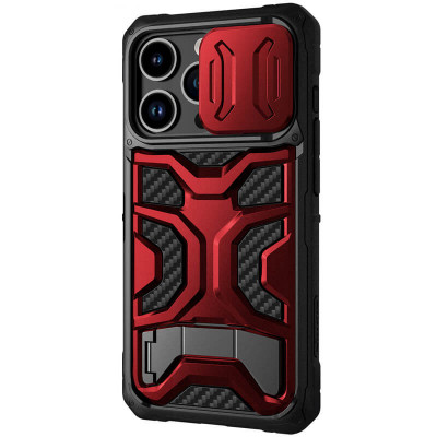 Чехол для Apple iPhone 14 Pro Max (6.7") Nillkin CamShield Adventurer Pro (шторка на камеру) Maga Red