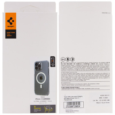 Чехол для iPhone 14 SGP Ultra Hybrid (MagSafe) Прозрачный