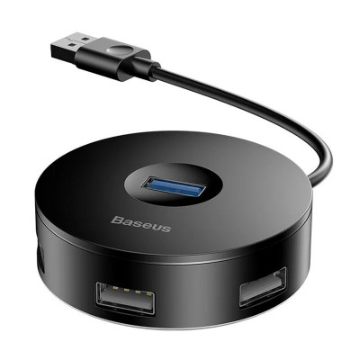 USB-хаб Baseus Round Box USB to USB 3.0 + 3USB 2.0 1m CAHUB Черный