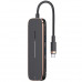USB-хаб Usams US-SJ575 6in1 Type-C to 2USB+Type-C+Micro SD+SD+HDMI Черный