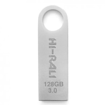 Флешка (флеш память USB) Hi-Rali Shuttle 128 GB USB 3.0 Серебряная
