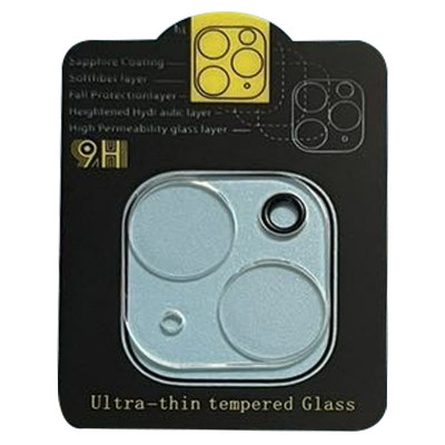 Защитное стекло на камеру для Apple iPhone 14 (6.1") / 14 Plus (6.7") Epik Full Block (тех.пак) Прозрачный