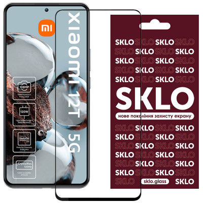Защитное стекло для Xiaomi 12T / 12T Pro SKLO 3D (full glue) Черный