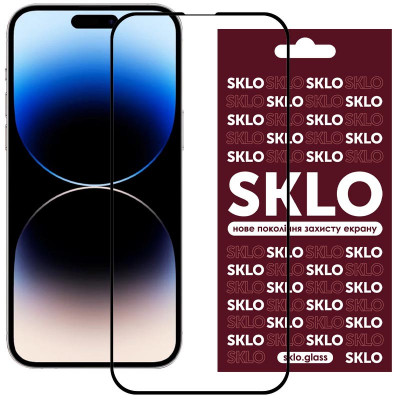 Защитное стекло для Apple iPhone 15 Plus (6.7") SKLO 3D (full glue) Черный