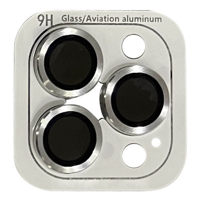 Защитное стекло на камеру для Apple iPhone 12 Pro / 11 Pro / 11 Pro Max Epik Metal Classic (в упак.) Серебряный