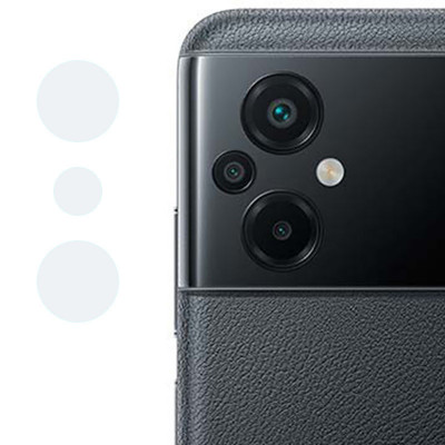 Гибкое защитное стекло на камеру для Xiaomi Poco M5 Epik 0.18mm (тех.пак) Прозрачный