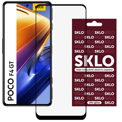 Защитное стекло для Xiaomi Poco F4 GT SKLO 3D (full glue) Черный