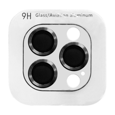 Защитное стекло на камеру для Apple iPhone 14 Pro (6.1") / 14 Pro Max (6.7") Epik Metal Classic (в упак.) Черный
