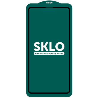 Защитное стекло для Apple iPhone 14 Pro Max (6.7") SKLO 5D (full glue) (тех.пак) Черный