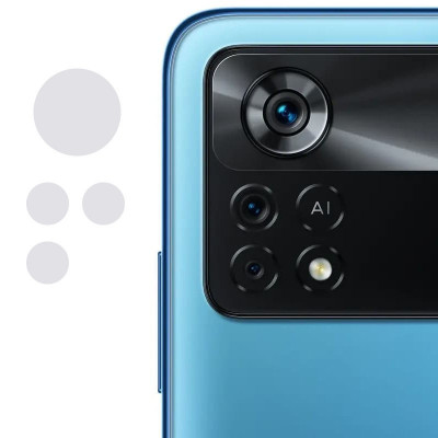 Гибкое защитное стекло на камеру для Xiaomi Poco X4 Pro 5G Epik 0.18mm (тех.пак) Прозрачный