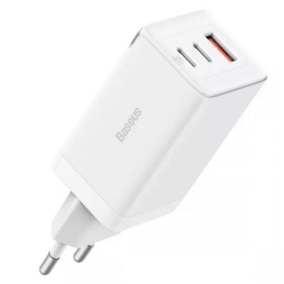 Сетевое зарядное (СЗУ) Baseus GaN5 Pro 65W 2Type-C+USB 100W EU (CCGP12020) Белый