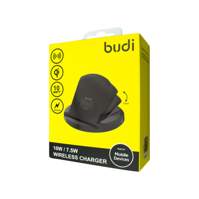 Беспроводное зарядное Budi Wireless Faster Charger, 15W Черный