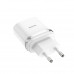 Сетевое зарядное (СЗУ) Hoco C12 Charger + кабель (Micro) 2.4A 2USB Белый