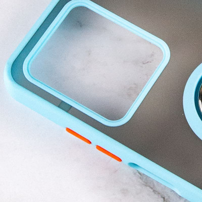 Чехол-накладка для ZTE Blade V30 Deen Color Edging Ring Series Голубой