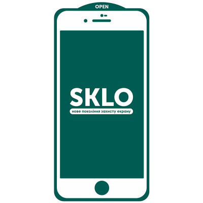 Защитное стекло для iPhone 7/8/SE (2020) SKLO 5D Full Series Белый