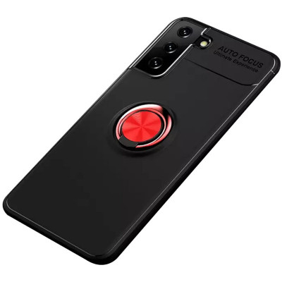 Чехол для Samsung Galaxy S21+ Deen ColorRing (под магнитный держатель) Черный/Красный