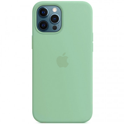 Чехол-накладка для iPhone 12 Pro Max Epik Silicone Case Full Magsafe Series (AAA) Зеленый/Pistachio