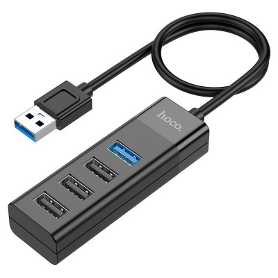 Переходник Hoco HB25 Easy mix 4in1 (USB to USB3.0+USB2.0*3)