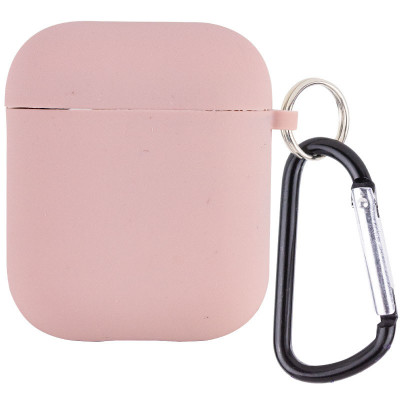 Чехол для AirPods 1/2 Epik Microfiber Series Розовый/Розовый