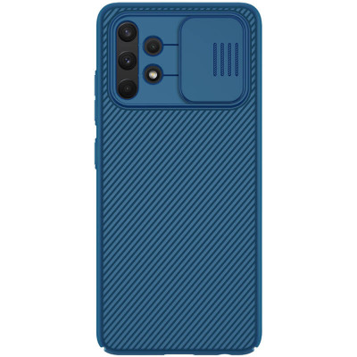 Чехол для Samsung Galaxy A32 4G Nillkin Camshield (шторка на камеру) Синий/Blue