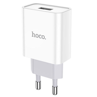 Сетевое зарядное (СЗУ) Hoco C81A (1USB/2.1A) Белый