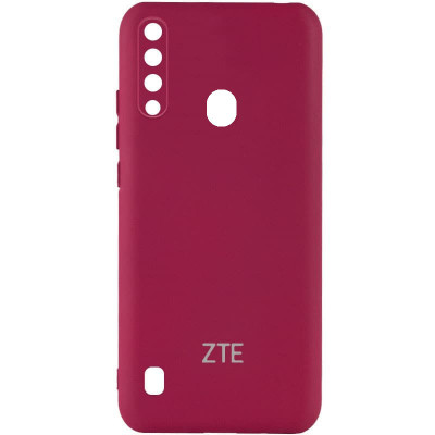 Чехол для ZTE Blade A7 Fingerprint (2020) Epik Silicone Cover My Color Full Camera (A) Бордовый/Marsala