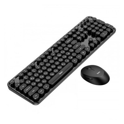 Комплект беспроводная клавиатура (кир.) + мышь Hoco DI25 Черный
