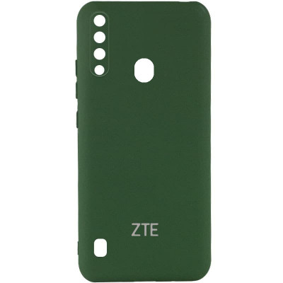 Чехол для ZTE Blade A7 Fingerprint (2020) Epik Silicone Cover My Color Full Camera (A) Зеленый/Dark green