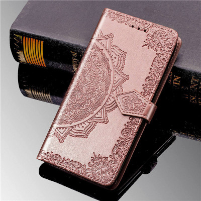Чехол-книжка для ZTE Blade V2020 Smart Epik Art Case с визитницей Розовый