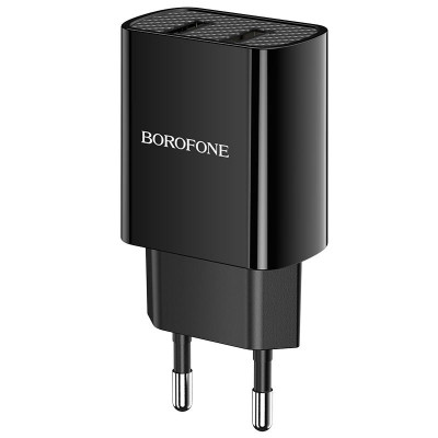 Сетевое зарядное (СЗУ) Borofone BA53A Powerway (2USB/2.1A) Черный