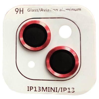 Защитное стекло для iPhone 13/13 Mini Epik Metal Classic Series Красный