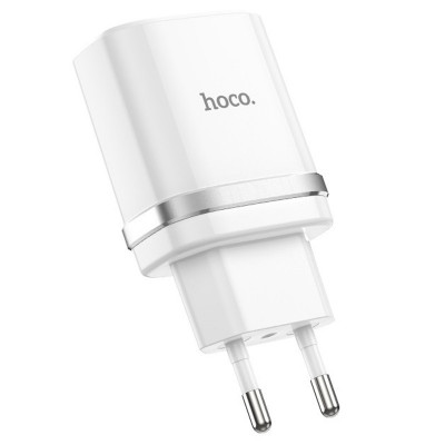 Сетевое зарядное (СЗУ) Hoco C12Q Smart QC3.0 (1USB/3A) Белый