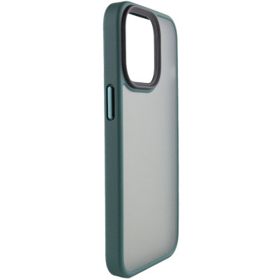 Чехол-накладка для iPhone 13 Pro Max Epik Metal Buttons Series Зеленый