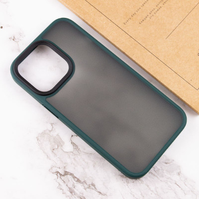 Чехол-накладка для iPhone 13 Pro Max Epik Metal Buttons Series Зеленый