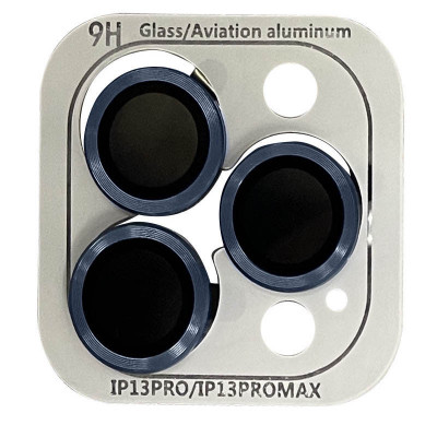 Защитное стекло на камеру для iPhone 12 Pro/11 Pro/11 Pro Max Epik Metal Classic Series Синий