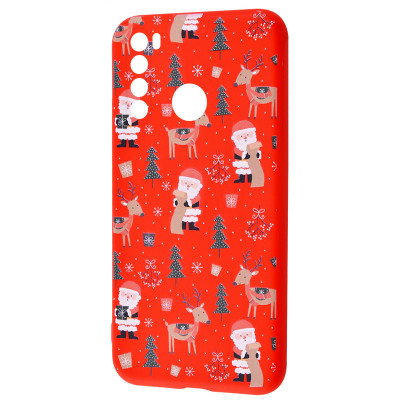 Чехол-накладка для Xiaomi Redmi Note 8T WAVE WAVE Fancy Series Santa Claus and Deer/Red