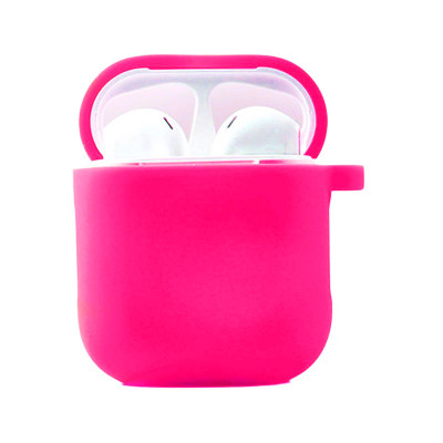 Чехол для AirPods 1/2 Epik Microfiber Series Розовый/Barbie pink